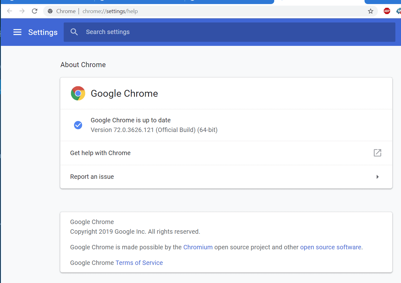 google chrome how to update components